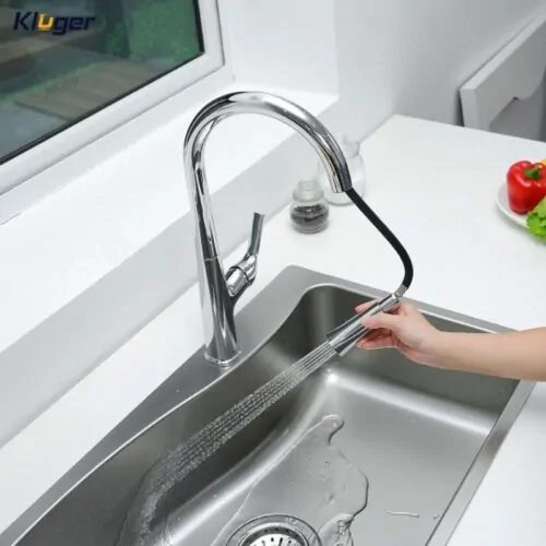 Vòi rửa bát nóng lạnh Kluger KLF0002C có dây rút 13 Hình ảnh vòi rửa bát nóng lạnh Kluger KLF0002C có dây rút