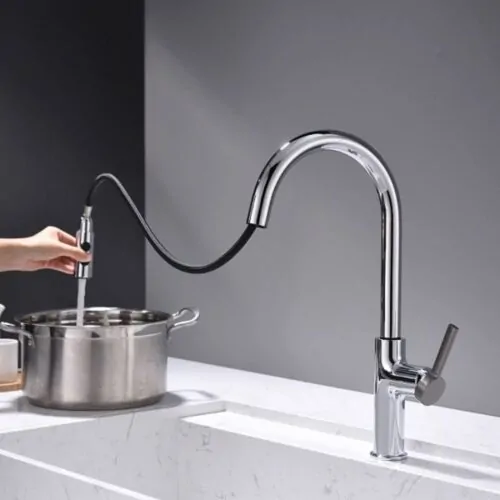 Vòi rửa bát nóng lạnh Kluger KLF0005C có dây rút 12 Hình ảnh vòi rửa bát nóng lạnh Kluger KLF0005C có dây rút