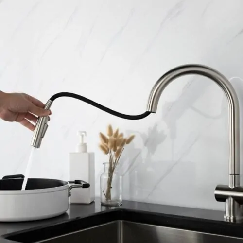 Vòi rửa bát nóng lạnh Kluger KLF0008S có dây rút 12 Hình ảnh vòi rửa bát nóng lạnh Kluger KLF0008S có dây rút