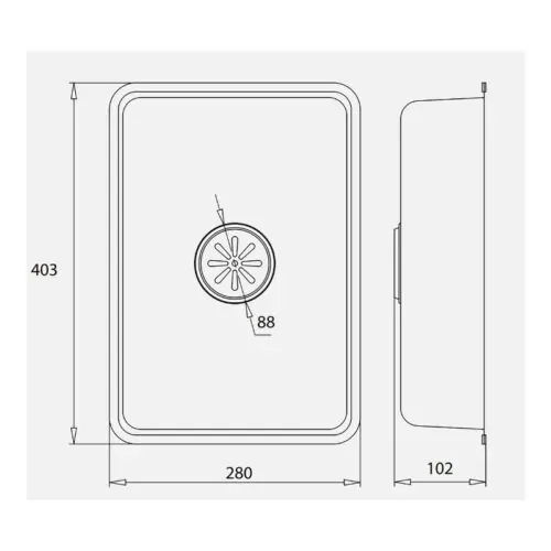 Chậu rửa nhỏ inox Kluger KSWB-402FS 11 Kích thước chậu rửa nhỏ inox Kluger KSWB-402FS