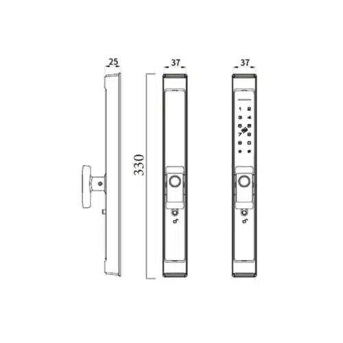 Khóa thông minh Avolock AN-384-G 5 Kích thước khóa thông minh Avolock AN-384-G