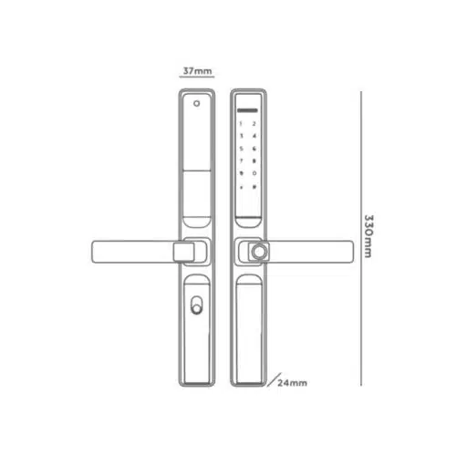 Khóa thông minh Avolock AN-394-B 7 Kích thước khóa thông minh Avolock AN-394-B