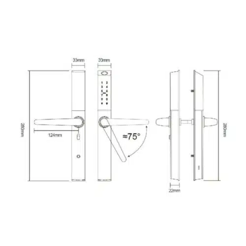 Khóa thông minh Avolock AN-395-B 5 Kích thước khóa thông minh Avolock AN-395-B