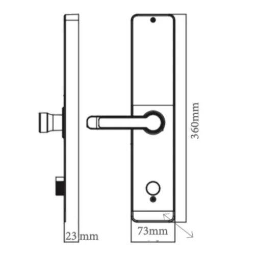 Khóa thông minh Avolock AV-67-B 5 Kích thước khóa thông minh Avolock AV-67-B