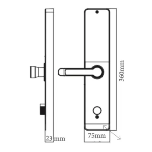 Khóa thông minh Avolock AV-68-B 7 Kích thước khóa thông minh Avolock AV-68-B