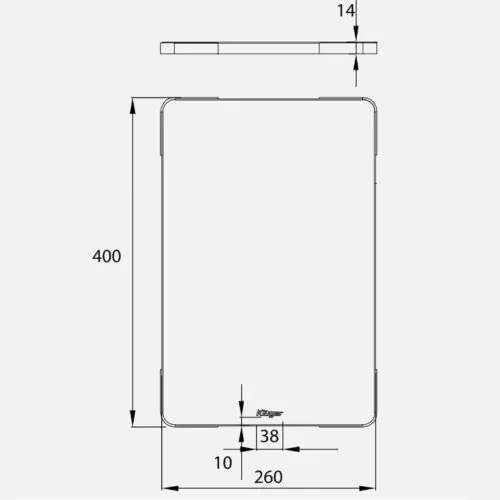 Thớt inox Kluger KCB-121FS 13 Kích thước thớt inox Kluger KCB-121FS