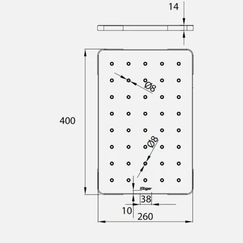 Thớt inox Kluger KCB-131FS 13 Kích thước thớt inox Kluger KCB-131FS