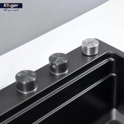 Chậu rửa bát 1 hố Kluger KWF8161FB-S76W 9 Nút điều khiển chậu rửa bát 1 hố Kluger KWF8161FB-S76W