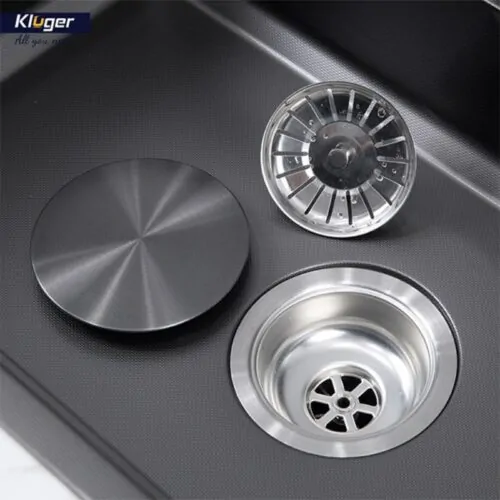 Chậu rửa bát 1 hố Kluger KWF8161FB-S76W Plus 12 Ống lọc chậu rửa bát 1 hố Kluger KWF8161FB-S76W Plus