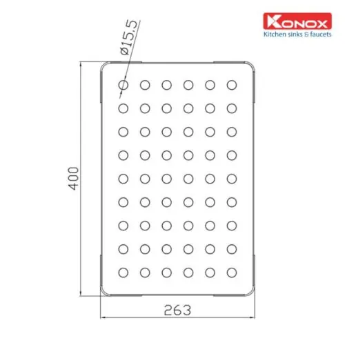 Thớt lỗ inox Konox Cutting Board CB04 5 Thiết kế thớt lỗ inox Konox Cutting Board CB04