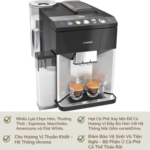Máy pha cafe tự động Siemens EQ.500 TQ503D01 7 Máy pha cafe tự động Siemens EQ.500 TQ503D01