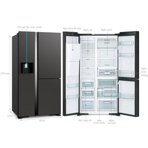 Tủ lạnh 3 cánh side by side 569 lít Hitachi MX800GVGV0 GMG 9 Chi tiết tủ lạnh 3 cánh side by side 569 lít Hitachi MX800GVGV0 GMG