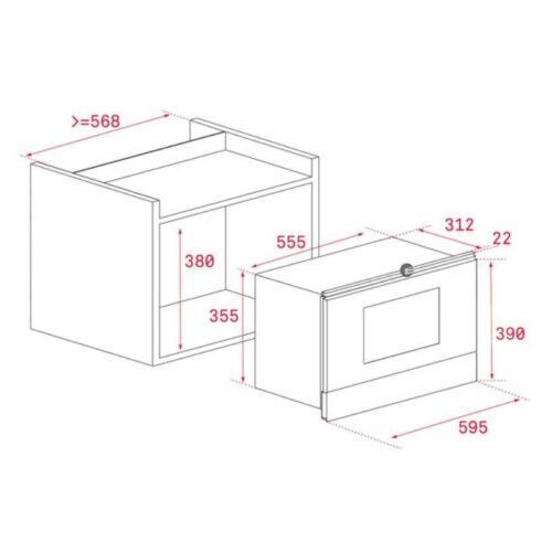 Lò vi sóng kết hợp nướng Teka MAESTRO ML 8220 BIS L BK 112030001 5 kich thuoc lo vi song ket hop nuong teka maestro ml 8220 bis l bk 112030001