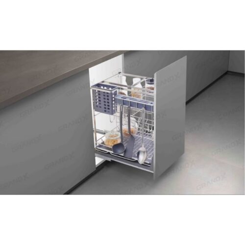 Giá đựng chai lọ gia vị dao thớt nan dẹt GrandX XK.25S 5 Ảnh giá đựng chai lọ gia vị dao thớt nan dẹt GrandX XK.25S