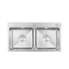 Chậu rửa bát inox 2 hố Faster FS 7843HMS 2 Chậu rửa bát inox 2 hố Faster FS 7843HMS