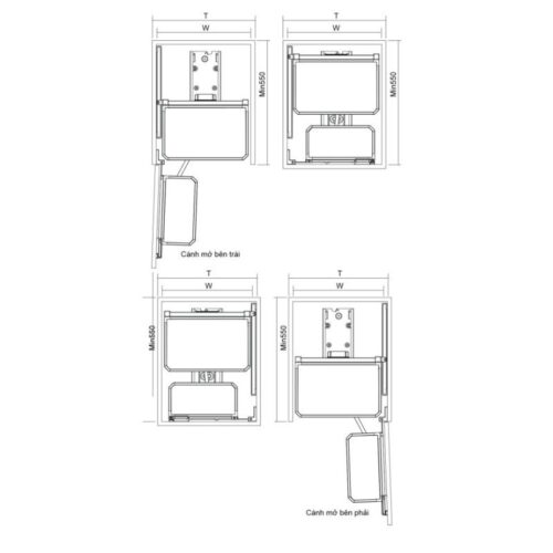 Tủ đồ khô cánh mở Titanium GrandX XPR.450T 5 Chi tiết tủ đồ khô cánh mở Titanium GrandX XPR.450T