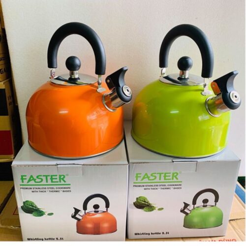 Ấm nước từ Faster 2.5L cam, xanh 6 Đóng gói ấm nước từ Faster 2.5L cam, xanh