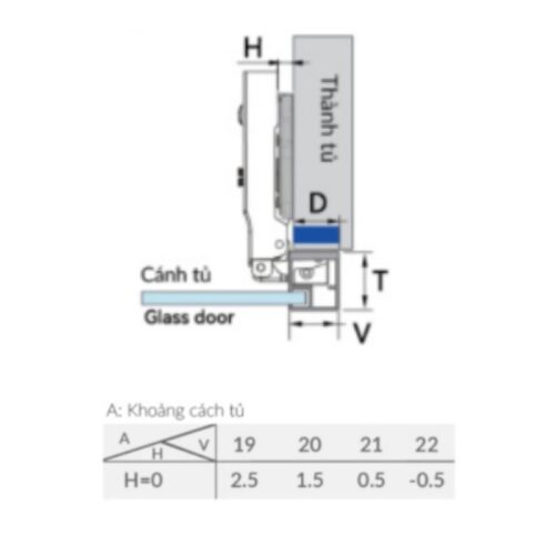 Bản lề cong lắp lọt lòng Capella cho cửa nhôm GrandX XC.A107C 5 Kích thước bản lề cong lắp lọt lòng Capella cho cửa nhôm GrandX XC.A107C