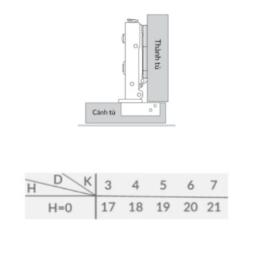 Bản lề thẳng lắp trùm ngoài Capella SUS304 GrandX XC.S304A 5 Kích thước bản lề thẳng lắp trùm ngoài Capella SUS304 GrandX XC.S304A