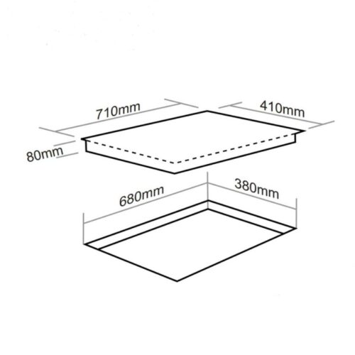 Bếp từ Faster FS 299I 2 vùng nấu lắp âm 5 Kích thước bếp từ Faster FS 299I 2 vùng nấu lắp âm