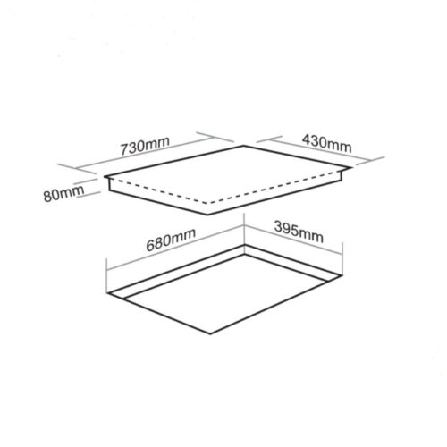 Bếp từ Faster FS 929I PRO 5 Kích thước bếp từ Faster FS 929I PRO