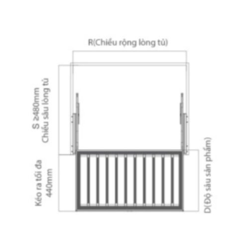 Giá treo quần tây cao cấp GrandX XM.90B 7 Kích thước giá treo quần tây cao cấp GrandX XM.90B