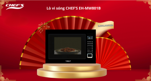Đón xuân rộn ràng - Trang hoàng nhà mới với Combo Chefs cùng Điện Máy Hoàng Cương! 5 lo vi song chefs eh mw801b 1
