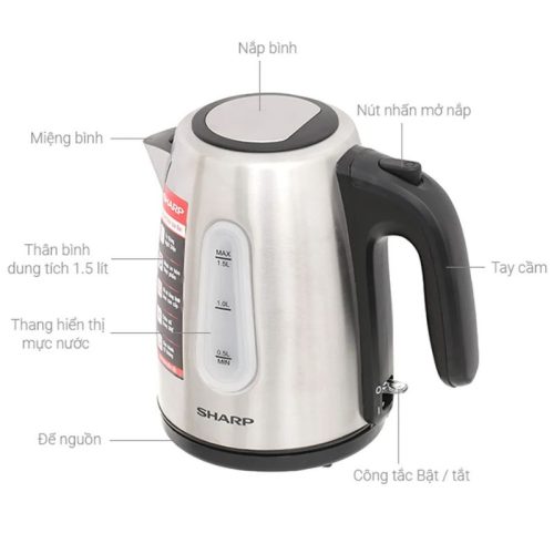 Bình đun siêu tốc Sharp EKJ-15EVS-ST 5 Ảnh bình đun siêu tốc Sharp EKJ-15EVS-ST