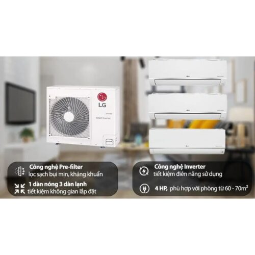 Bộ máy lạnh Multi LG Inverter 3 dàn lạnh 4 HP Z4UQ36GFA0 7 Ảnh bộ máy lạnh Multi LG Inverter 3 dàn lạnh 4 HP Z4UQ36GFA0