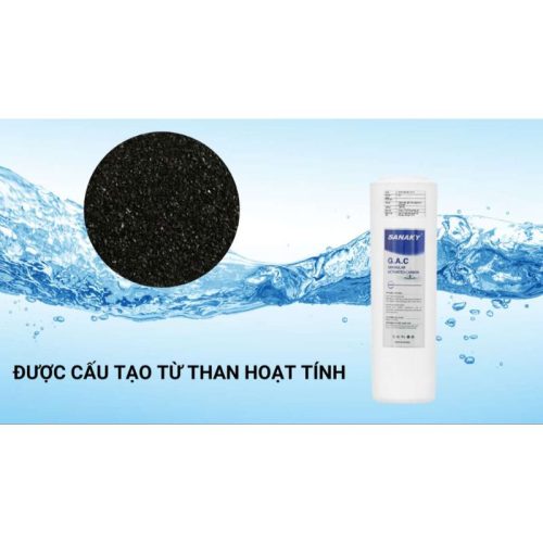 Lõi lọc nước Sanaky số 2 GAC Than hoạt tính 5 Ảnh lõi lọc nước Sanaky số 2 GAC Than hoạt tính