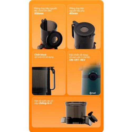Máy ép chậm Comet CM9616 3 Ảnh máy ép chậm Comet CM9616