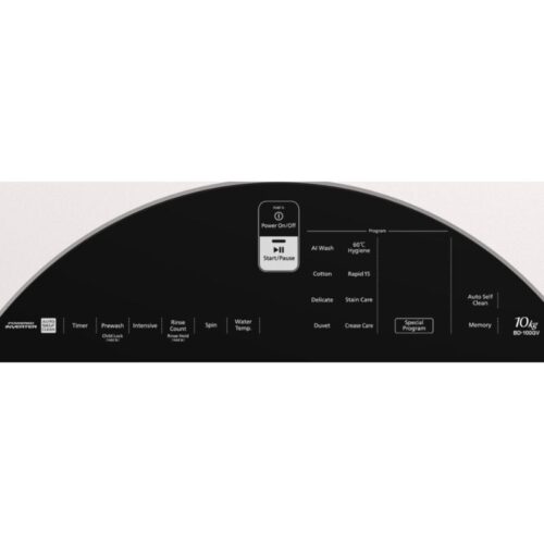 Máy Giặt Hitachi Inverter 10 Kg BD-100GV WH cửa trước 6 Bảng điều khiển máy Giặt Hitachi Inverter 10 Kg BD-100GV WH cửa trước