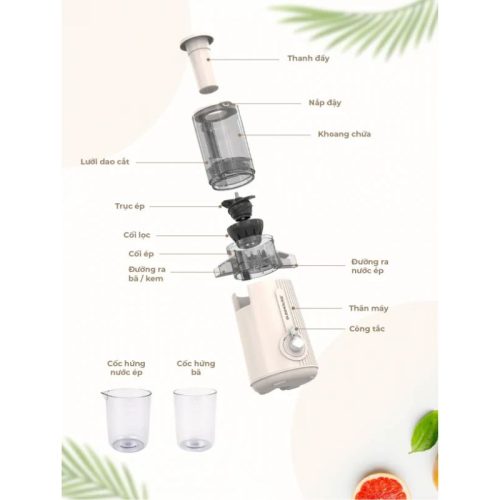 Máy ép chậm Sunhouse SHD5516 5 Chi tiết máy ép chậm Sunhouse SHD5516