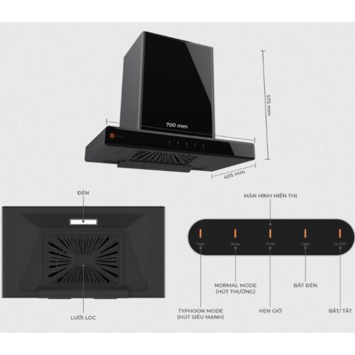 Máy hút mùi Hawonkoo HRH-702 4 Chi tiết máy hút mùi Hawonkoo HRH-702