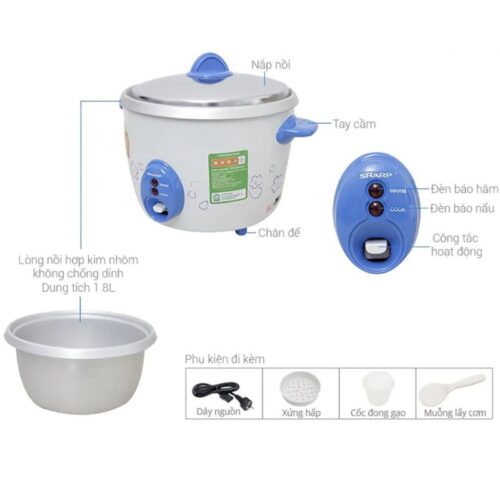 Nồi cơm điện Sharp KSH-D28V 2.8 lít 7 Chi tiết nồi cơm điện Sharp KSH-D28V 2.8 lít