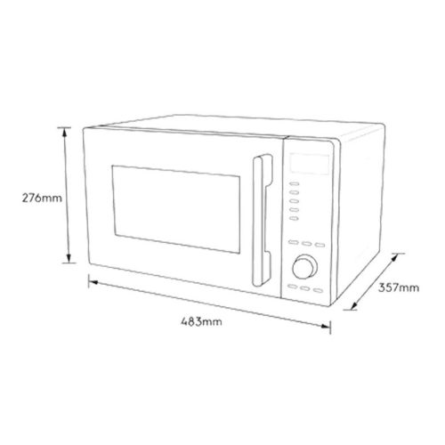 Lò vi sóng Electrolux EMM23D22B 23L 6 Kích thước lò vi sóng Electrolux EMM23D22B 23L