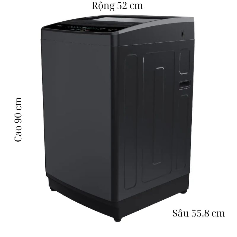 Máy Giặt Casper 8 Kg WT-8NG2 cửa trên 5 Kích thước máy Giặt Casper 8 Kg WT-8NG2 cửa trên