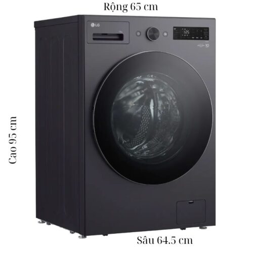 Máy Giặt LG Inverter 15 Kg F2515SNTG cửa trước 9 Kích thước máy Giặt LG Inverter 15 Kg F2515SNTG cửa trước