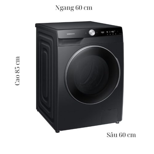 Máy Giặt Samsung AI EcoBubble Inverter 12 kg WW12CGP44DSBSV cửa trước 9 Kích thước máy Giặt Samsung AI EcoBubble Inverter 12 kg WW12CGP44DSBSV cửa trước