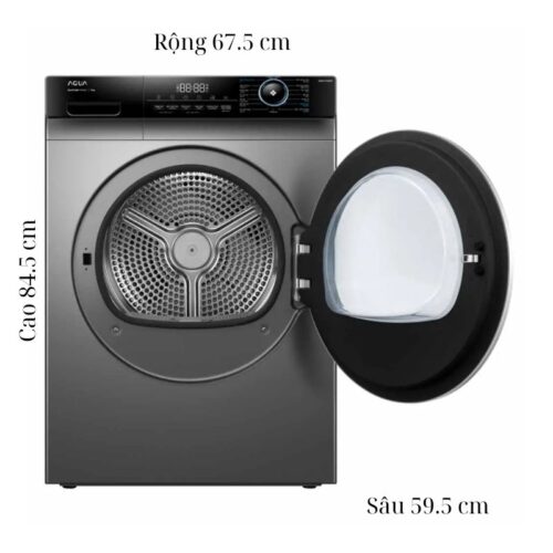 Máy Sấy Bơm Nhiệt Aqua Inverter 10 Kg AQH-H1000H.PS 9 Kích thước máy Sấy Bơm Nhiệt Aqua Inverter 10 Kg AQH-H1000H.PS