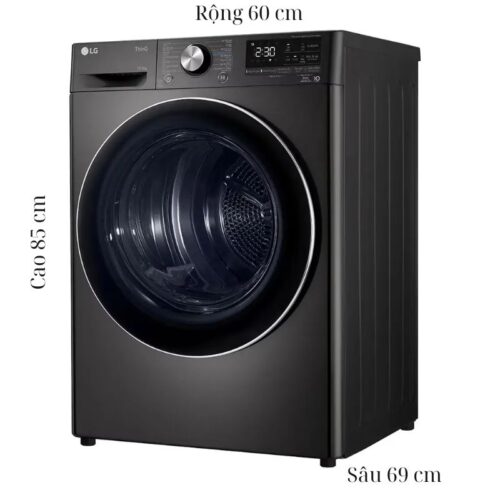 Máy Sấy Bơm Nhiệt LG Inverter 10.5 Kg DVHP50B 9 Kích thước máy Sấy Bơm Nhiệt LG Inverter 10.5 Kg DVHP50B