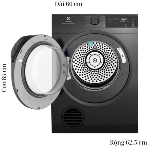 Máy Sấy Thông Hơi Electrolux 9 Kg EDS904N3SC 7 Kích thước máy Sấy Thông Hơi Electrolux 9 Kg EDS904N3SC