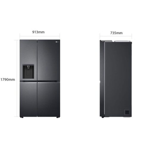 Tủ Lạnh 2 cánh side by side Inverter 635 Lít LG GR-D257WB 9 kich thuoc tu lanh 2 canh side by side inverter 635 lit lg gr d257wb