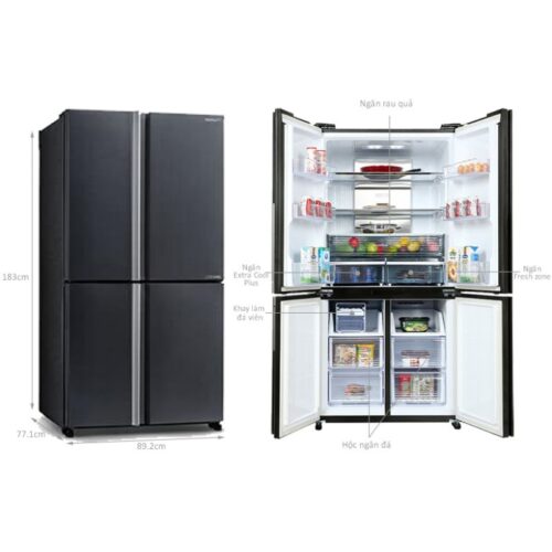 Tủ Lạnh 4 cánh Multi Doors Inverter 572 Lít Sharp SJ-FX640V-SL 7 Kích thước tủ Lạnh 4 cánh Multi Doors Inverter 572 Lít Sharp SJ-FX640V-SL