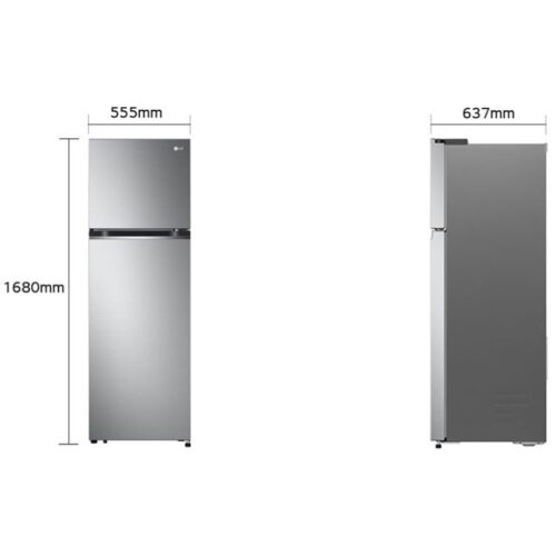 Tủ Lạnh 2 cánh Inverter 266 Lít LG GV-B262PS 9 Kích thước tủ Lạnh LG Inverter 266 Lít GV-B262PS