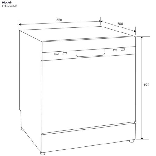 Máy rửa chén Electrolux EFC3862MS 6 Kích thước máy rửa chén Electrolux EFC3862MS