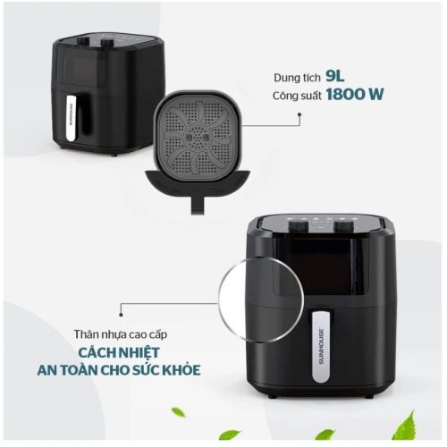 Nồi chiên không dầu Sunhouse SHD4037 9 Lít 5 Ảnh nồi chiên không dầu Sunhouse SHD4037 9 Lít