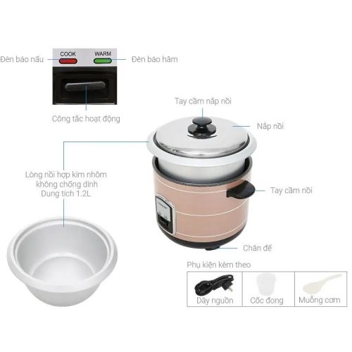 Ảnh nồi cơm điện Sunhouse SHD8105 1.2 Lít