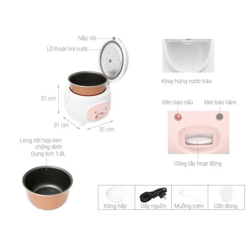 Nồi cơm điện Sunhouse SHD8607W 1.8 Lít 5 Ảnh nồi cơm điện Sunhouse SHD8607W 1.8 Lít