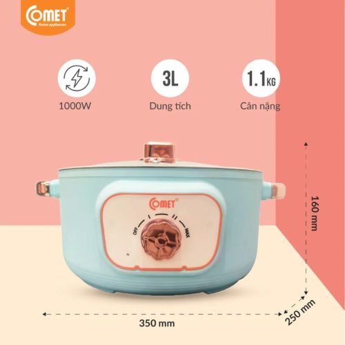 Nồi lẩu điện Comet CM7735 3.0 Lít 5 Ảnh nồi lẩu điện Comet CM7735 3.0 Lít